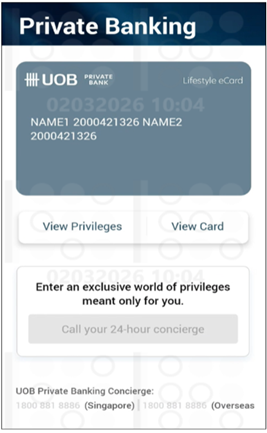 UOB Private Bank eCard